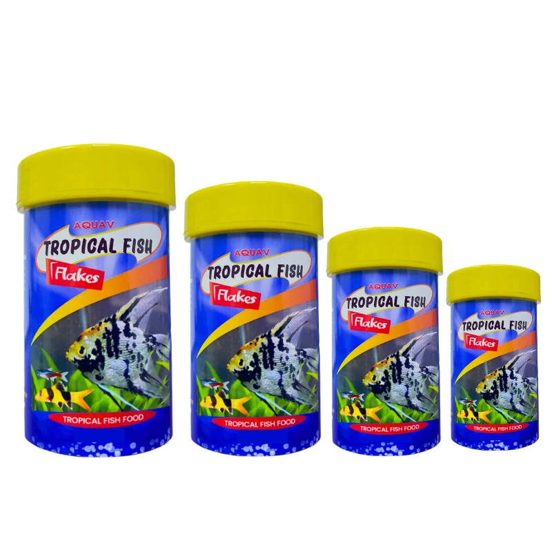 Aquav Tropical Fish Food Pellets & Flaks 100 ML